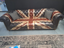 [#00-32] Sofa, Leather with Union Jack Print, 2400x1000x740