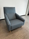 [#0L-ARCH] Armchair, blue/white