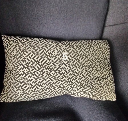 Pillow, white/black pattern