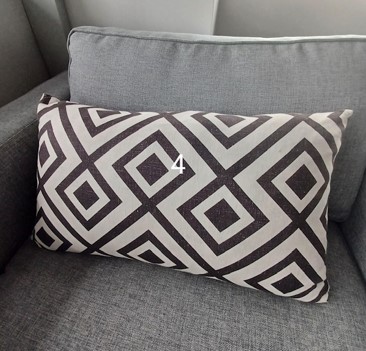 Pillow, white/black pattern