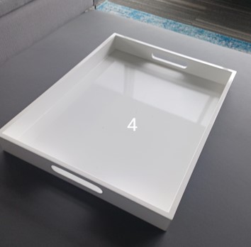 White tray, rectangular