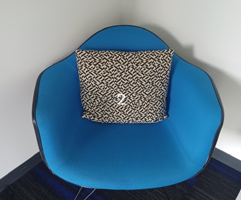 Pillow, white/black pattern