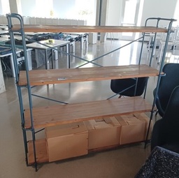 [#00-108] Bookshelf Wood/Iron