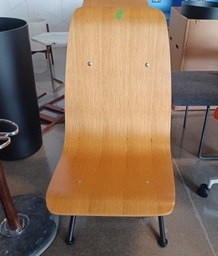 [#00-119] Wood Chairs/Black Base Low Seat